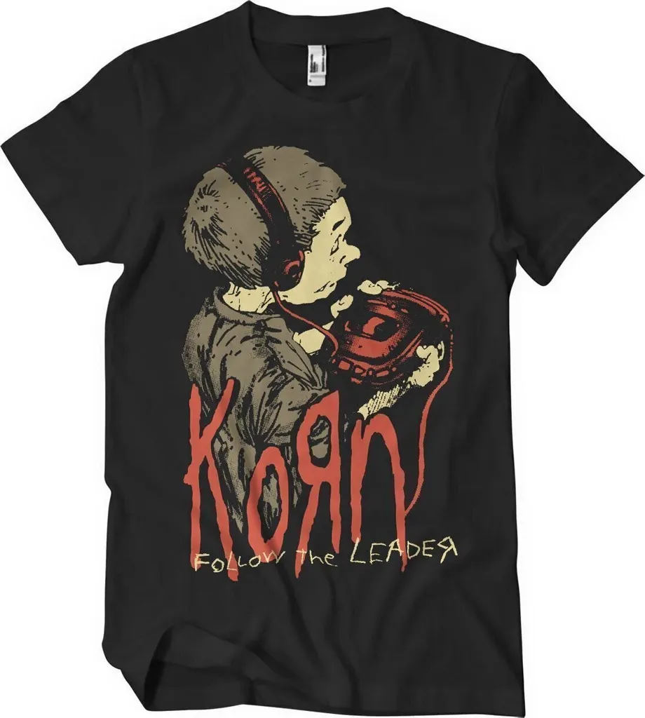 T-shirt Korn Walkman Noir M - Coton Durable qui ne se Déforme Jamais