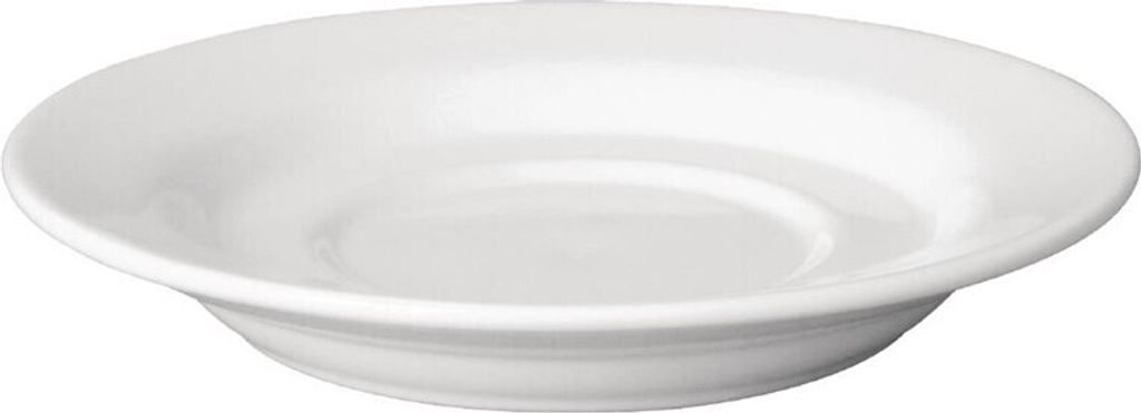 12 Olympia Cafe Untertassen | 15,8cm | Spülmaschinen geeignet | weiß