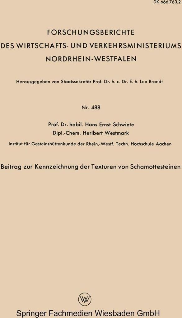 Beitrag zur Kennzeichnung der Texturen von Schamottesteinen