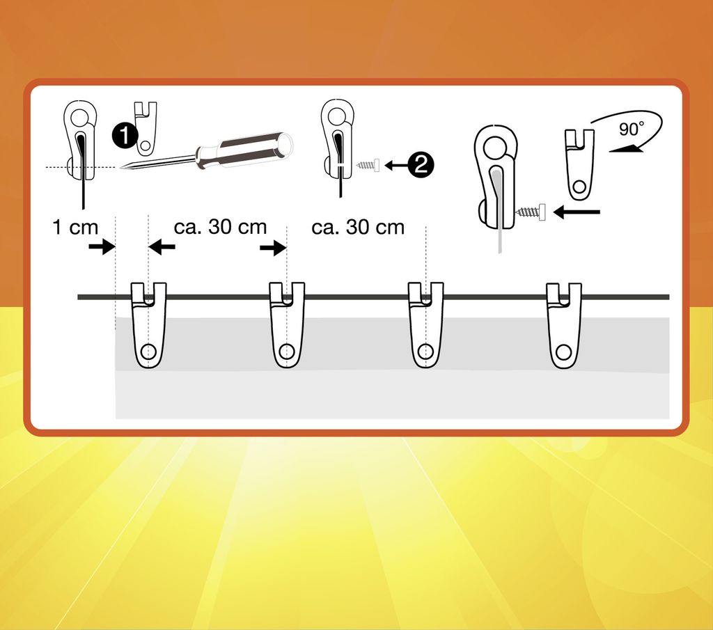 Windhager 10701 Laufhaken, Zubehör für Seilspannmarkise / Produktbild 6
