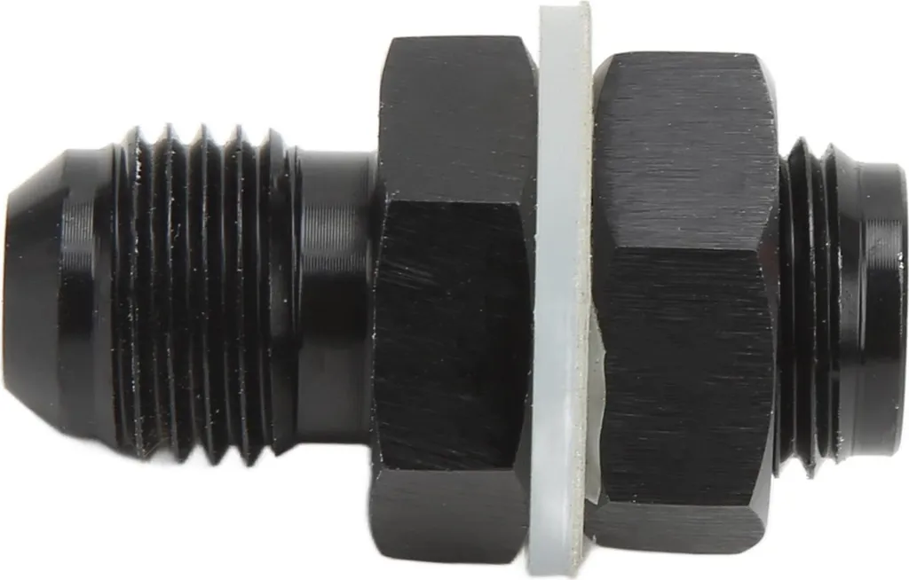 Raccordo AN6 Bulkhead Cella Combustibile Alluminio 6061-T6 Nero - 5