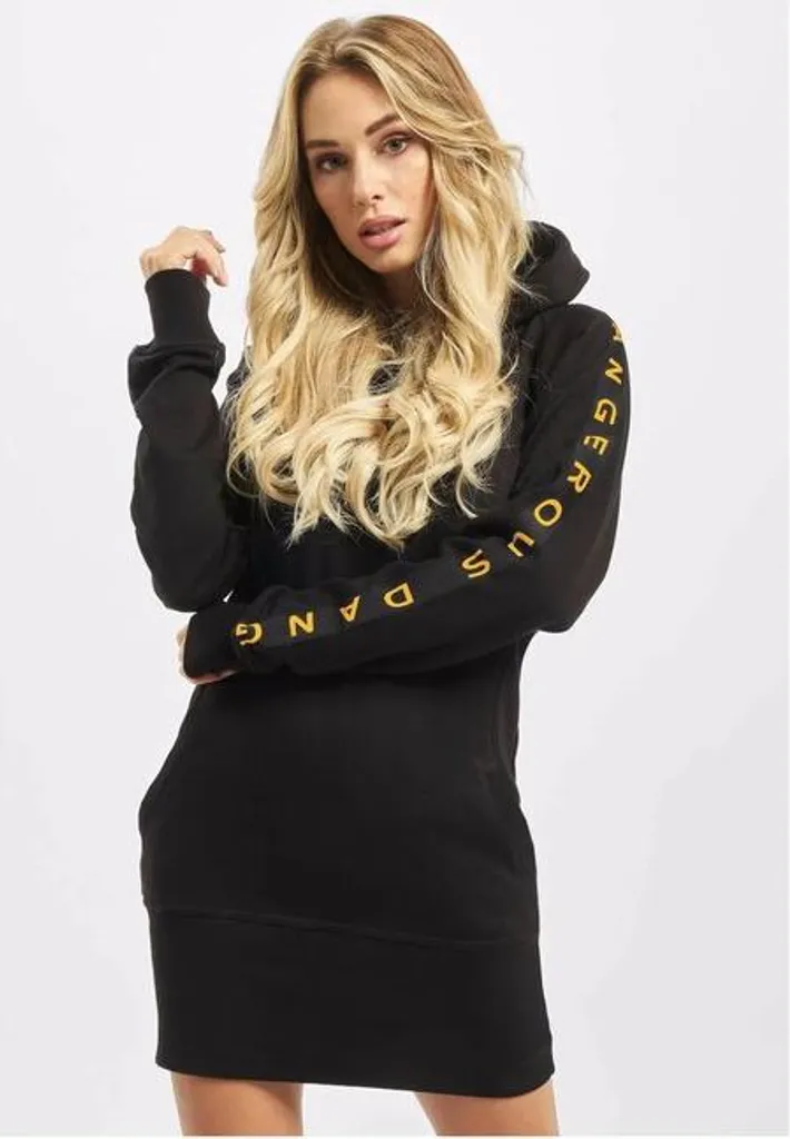 Robe Urban Classics Weare Noir Doré en Jersey Doux et Respirant - L