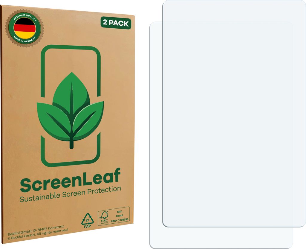 2x ScreenLeaf Schutzfolie für Launch X-431 Pro Mini nachhaltiger Displayschutz Display Schutz Folie Klar Transparent