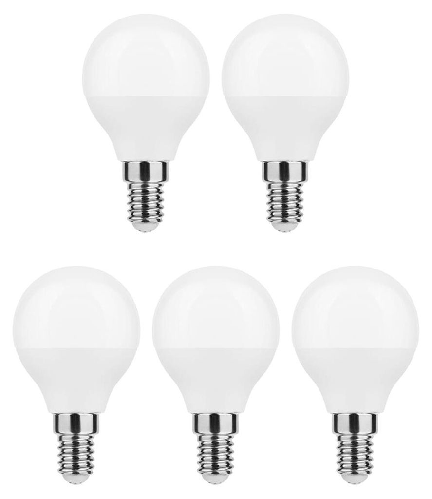 Modee E14 LED-Lampe 4,9 W - 470 lm - 6000 K - Tageslichtweiß - LED-Mini-Lampe P45 - Ersetzt 40-W-Halogenlampe - 5 Stück