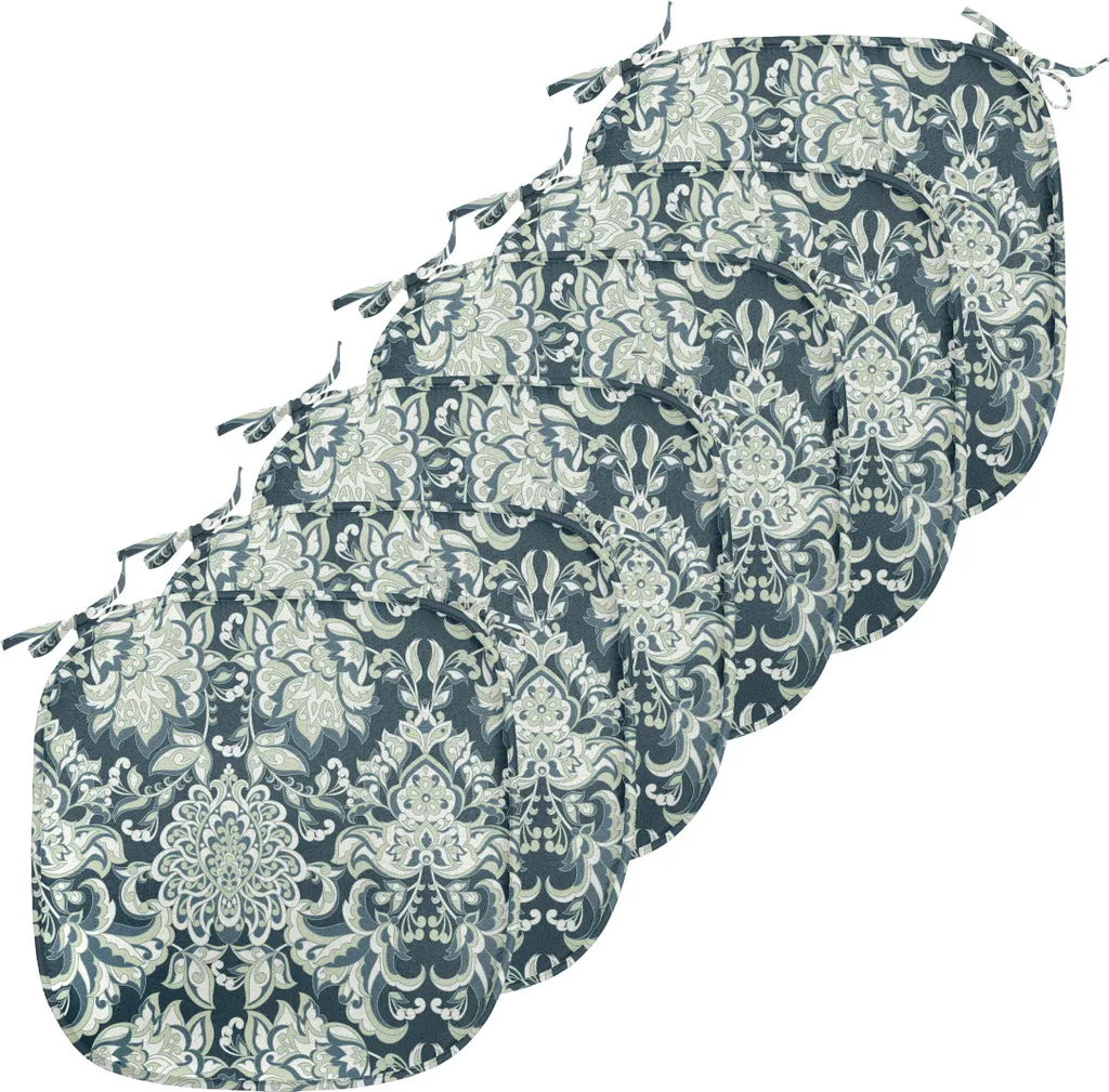 Galette de chaise imperméable à motif victorien pour la cuisine