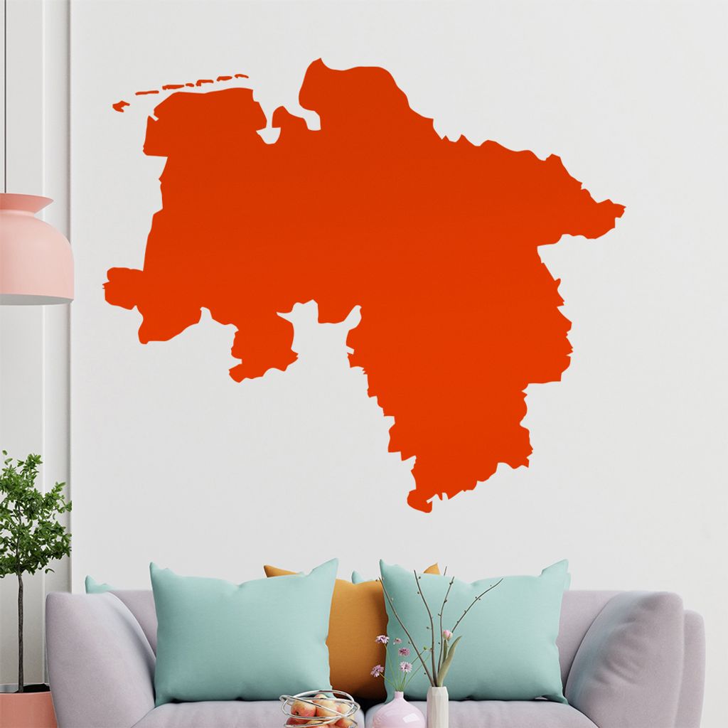 KIWISTAR Bundesland Niedersachsen - Hannover Ostfriesland Wandtattoo in 6 Größen - Wandaufkleber Wall Sticker - Dekoration, Küche, Wohnzimmer, S...