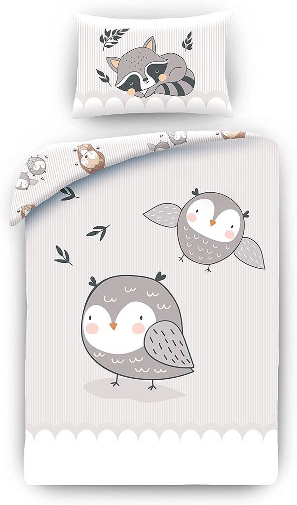 Babybettwäsche Set Bauernhof - 100% Baumwolle 100x135cm Bettbezug + 40x60cm Kissen