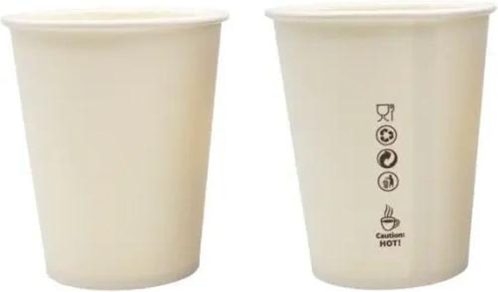 Dispersionsbecher aus weißem Papier, 250 ml, Durchmesser 80 mm, 50 Stück.