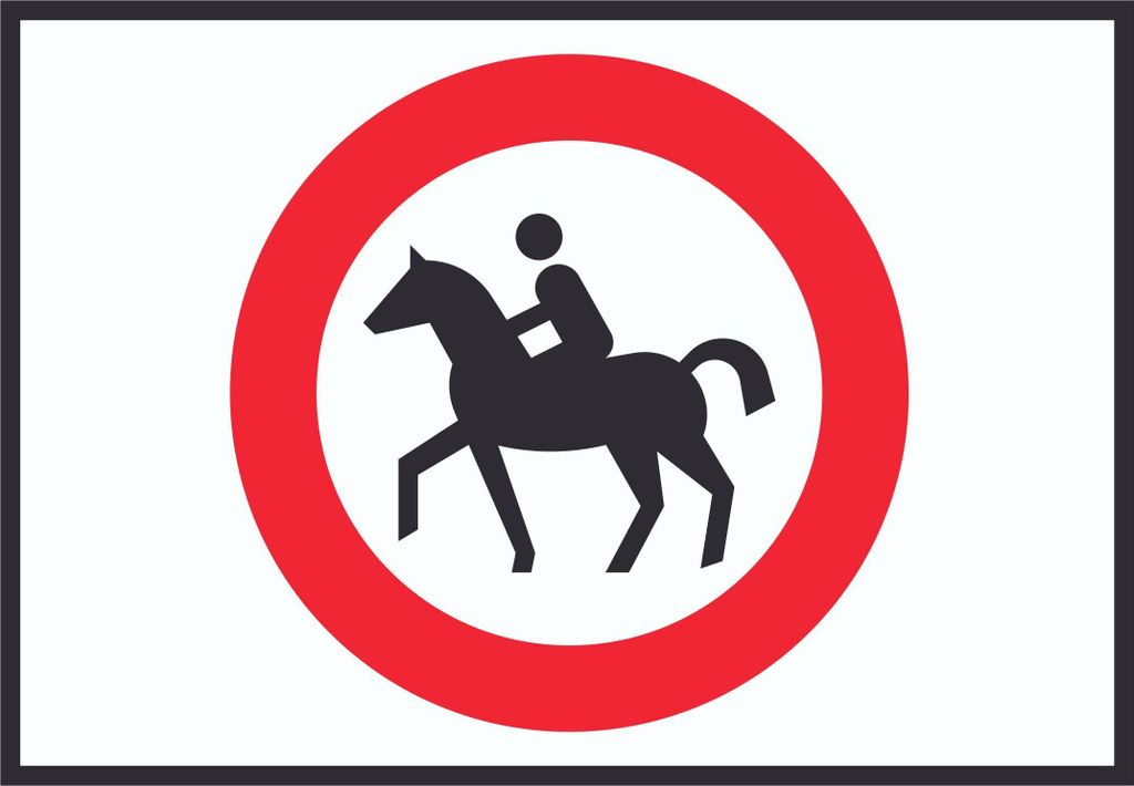 Reiten verboten Schild A4 (210x297mm)