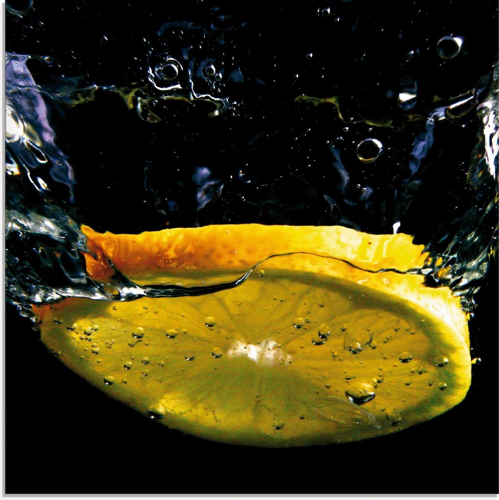 ARTland Glasbild Zitronen Größe: 30x30 cm