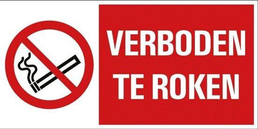 Pickup Schild 15x30cm Kombination Rauchverbot