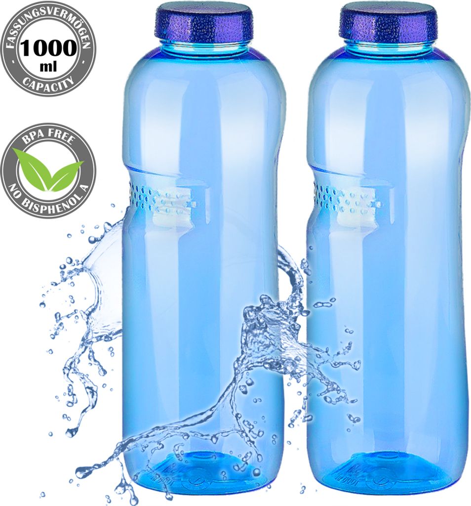 2x Kavodrink Trinkflasche 1 Liter