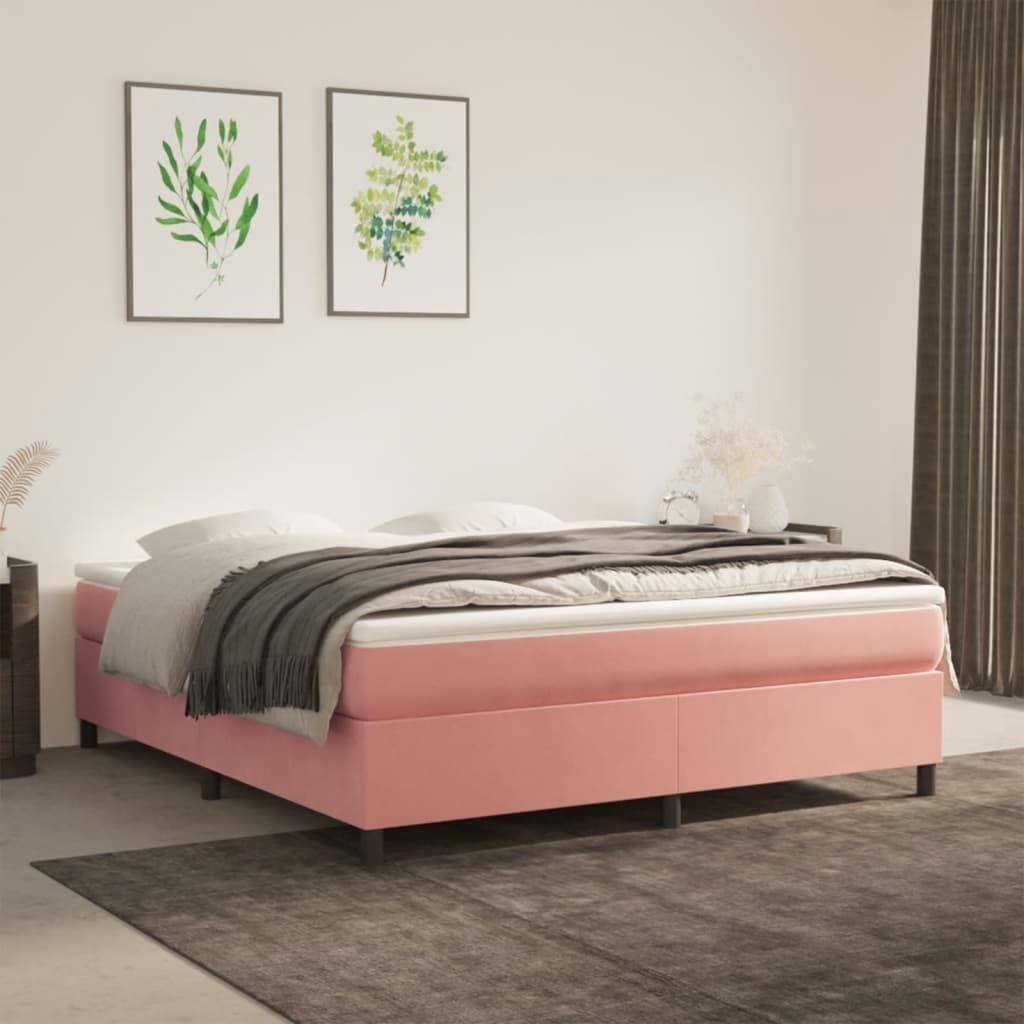 Maison Exclusive - Boxspringbettgestell Rosa 180x200 cm Samt