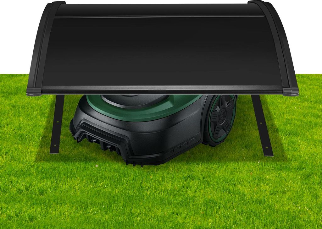 Izrielar Schwarze Rasenmäher Garage aus robuster PC-Platte Produktbild 
