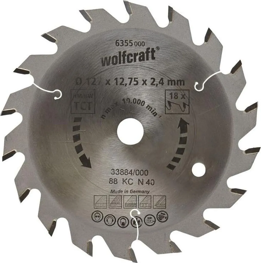 Lame de scie circulaire 127mm pour découpe précise du bois Wolfcraft