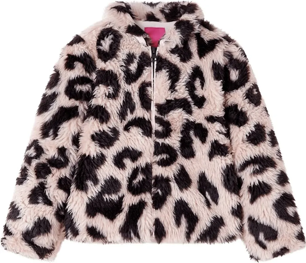 Manteau enfants en fourrure artificielle rose clair 128 douillet