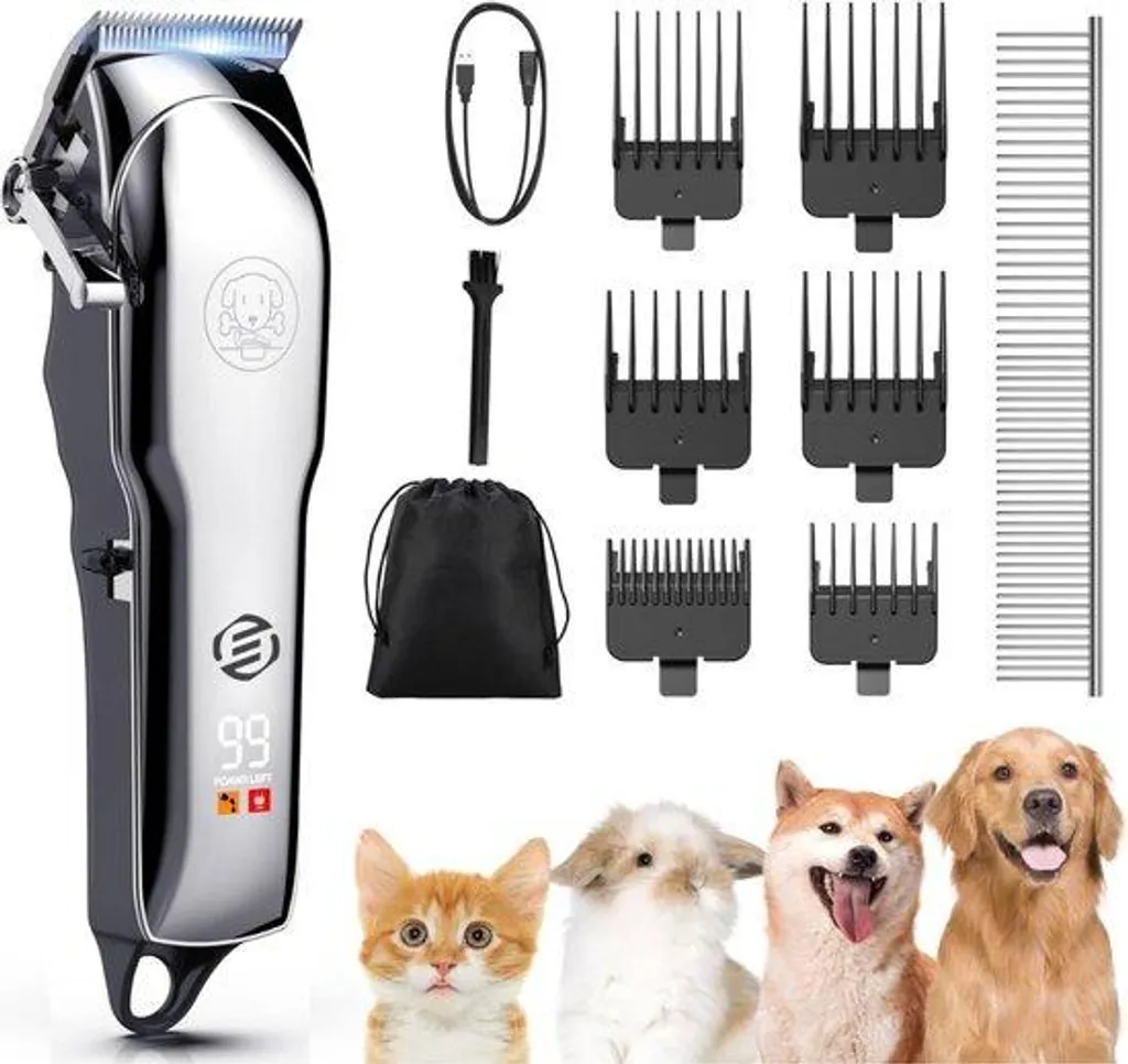 Ciseaux pour chiens à poils longs : Démêlage et coupe sans douleur Inox
