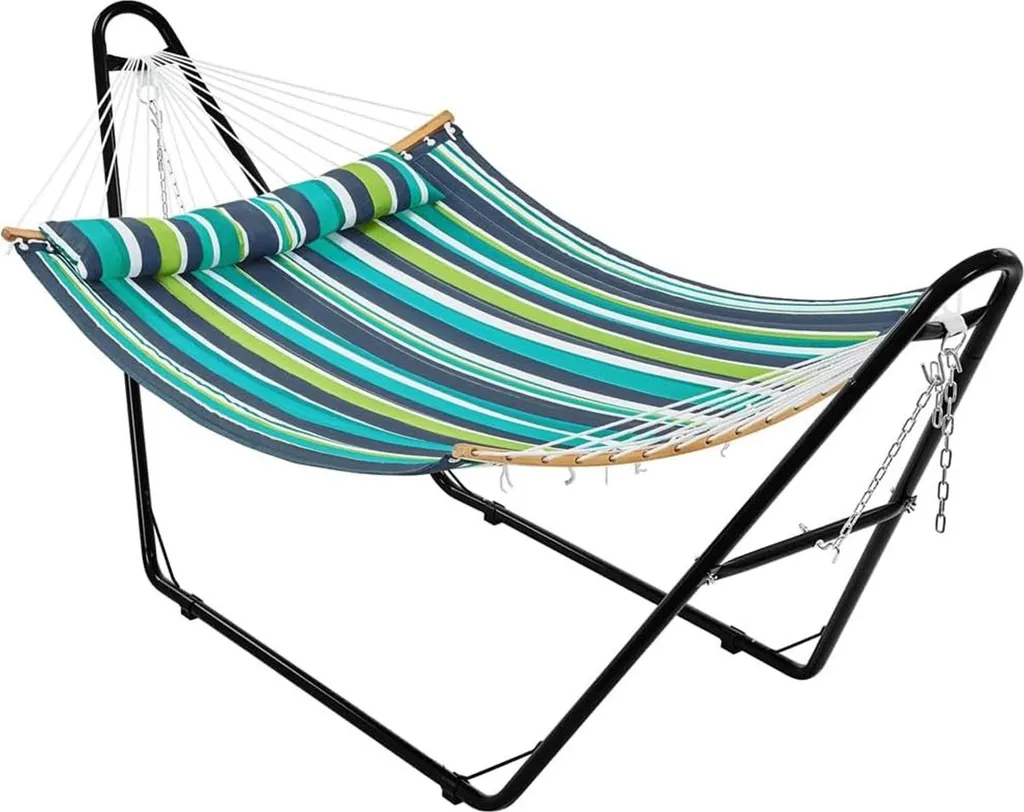 Amaca da Giardino 614600 Verde a Righe | Comfort Extra 215 kg