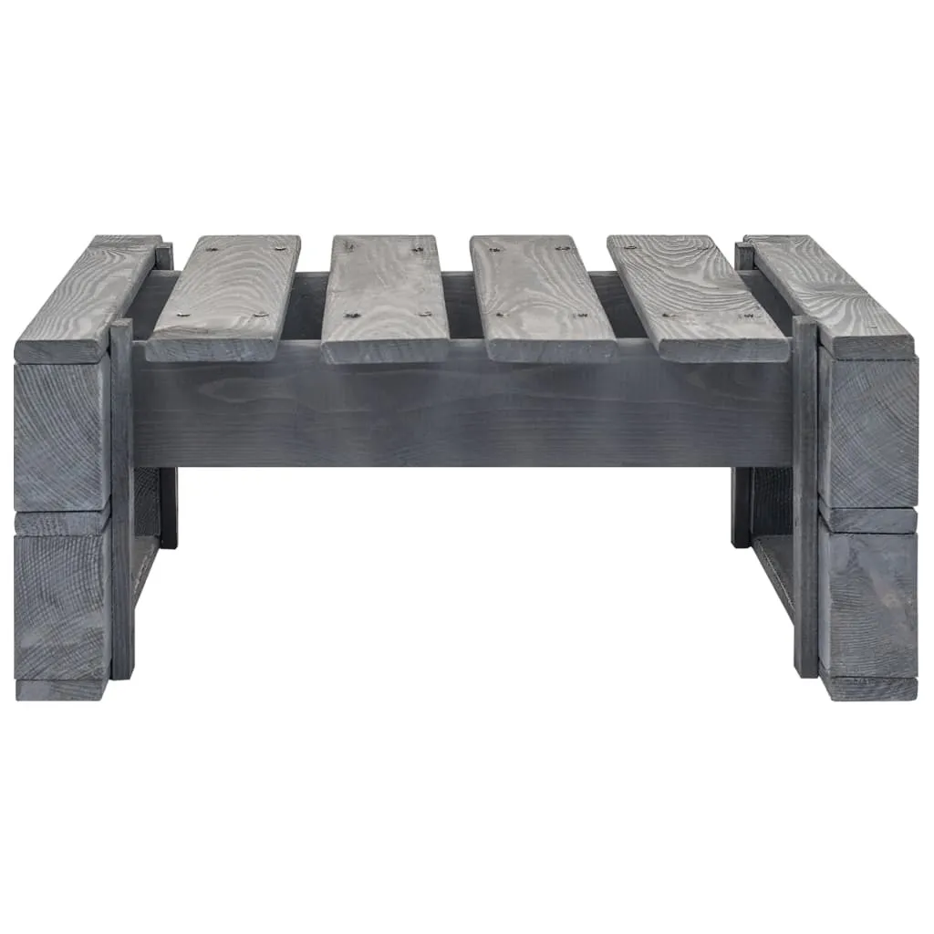 Ottomana Giardino SYFAX™ Grigio: Pouf Pallet Legno Design Contemporaneo
