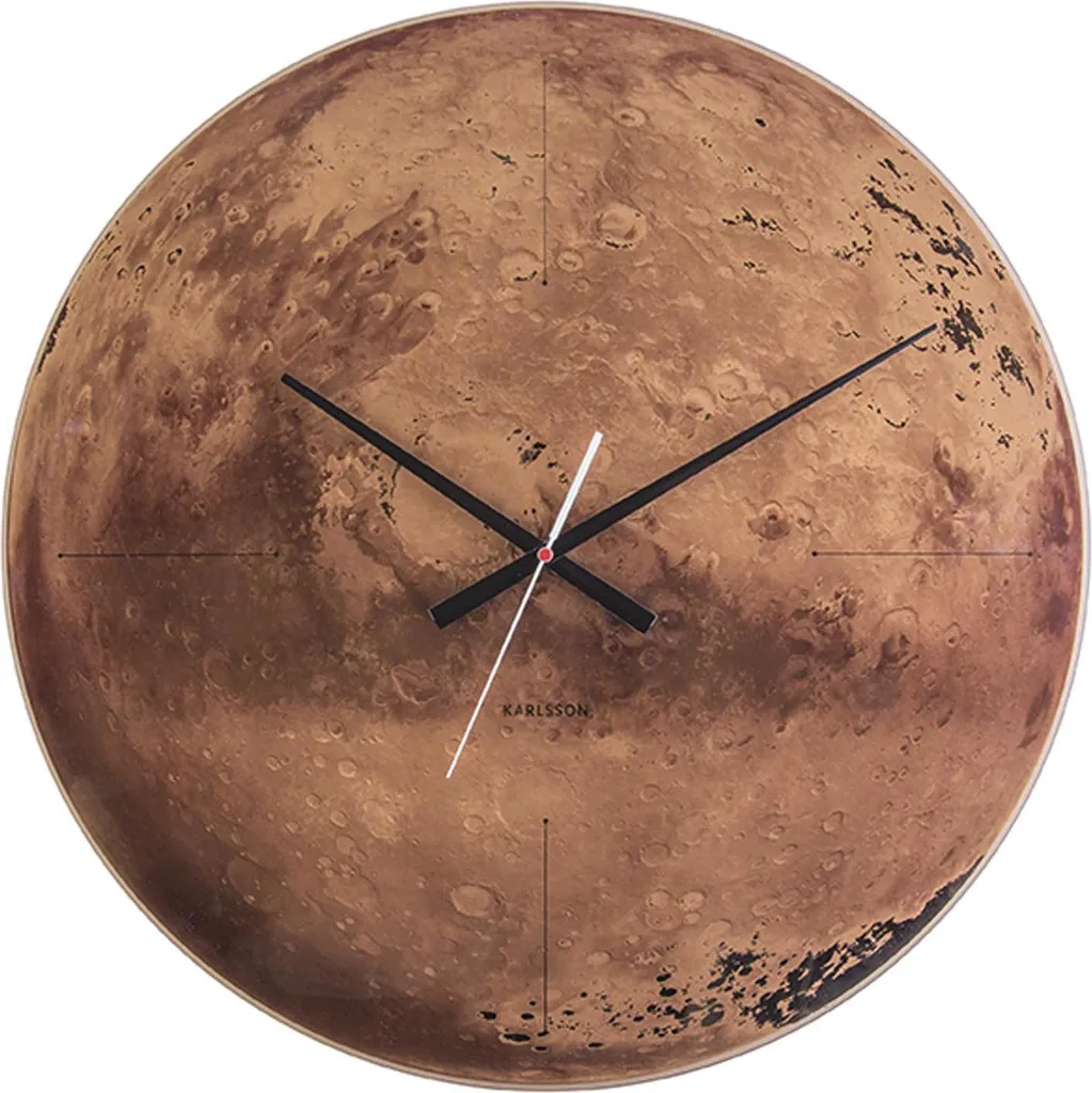Horloge Murale Mars Finition Cuivre - Silencieuse et Design Karlsson