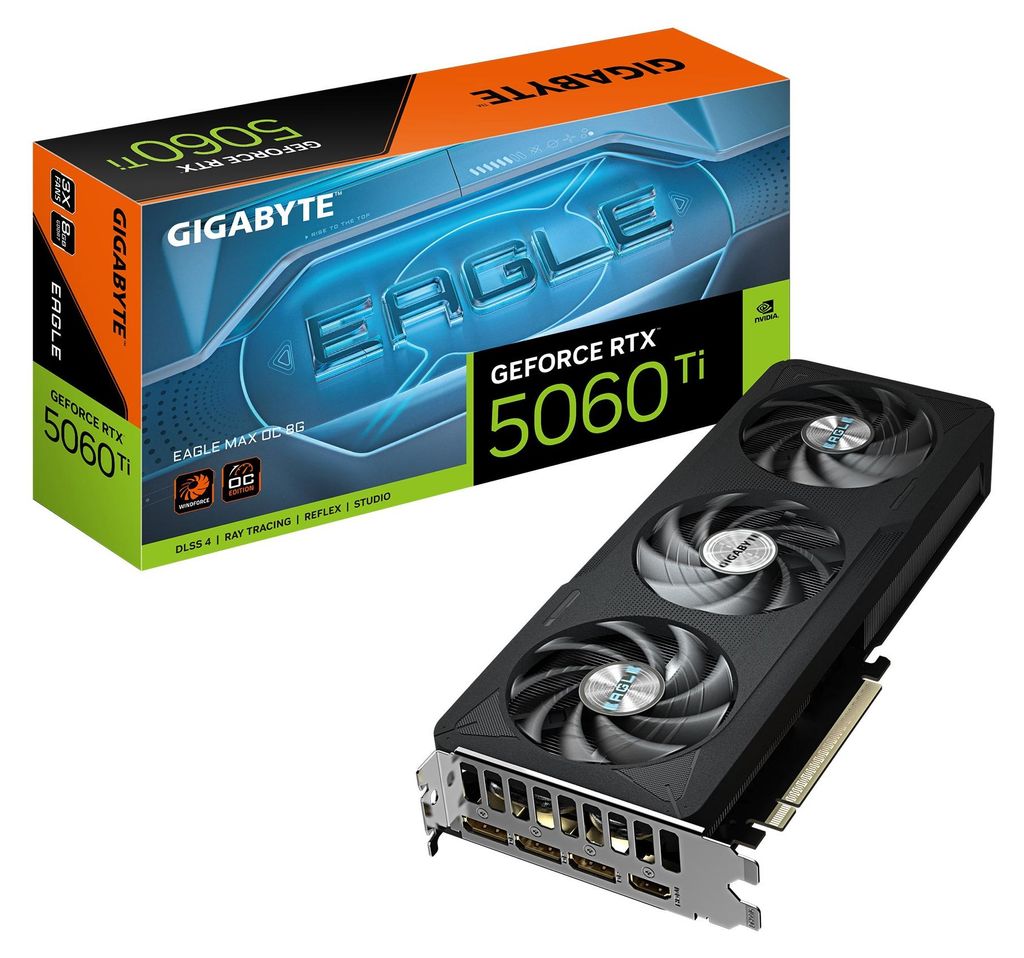RTX 5060 Ti 8GB Gigabyte EAGLE Max OC, memoria GDDR7 Imagen del producto 