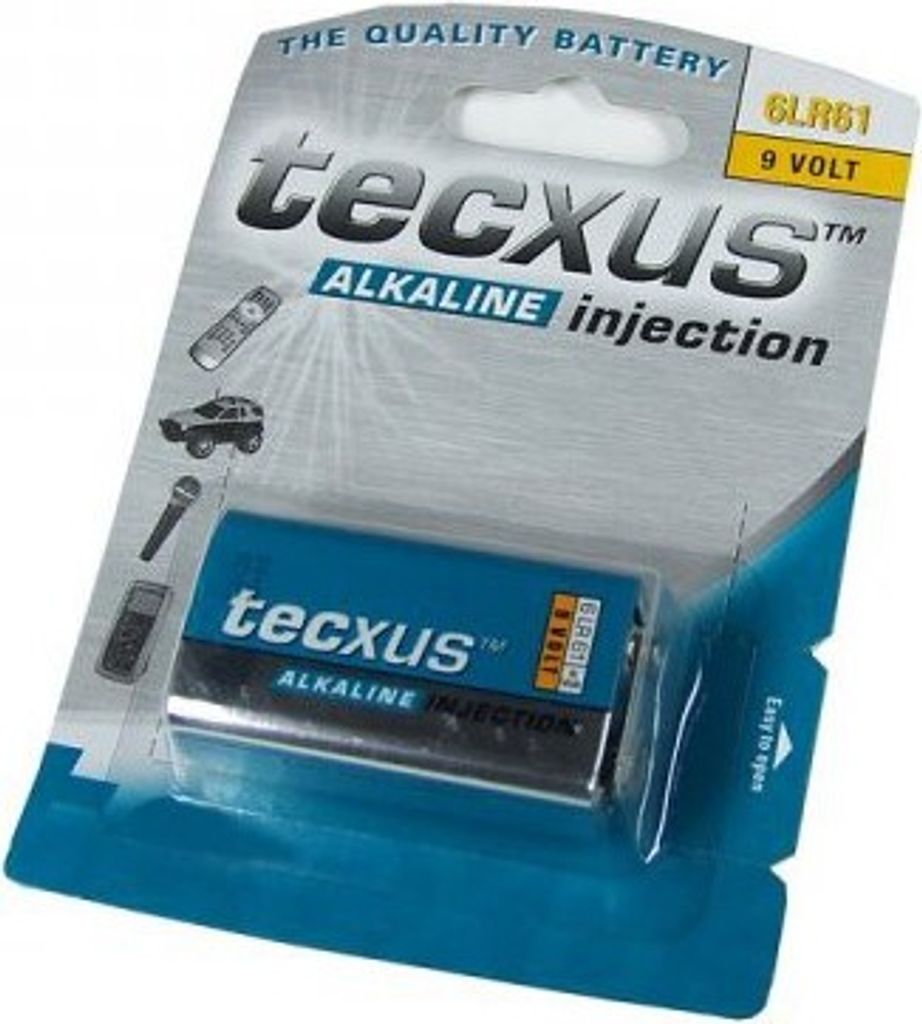 Tecxus 6LR61 1-BL, Einwegbatterie, 9V, Alkali, 9 V, 1 Produktbild 