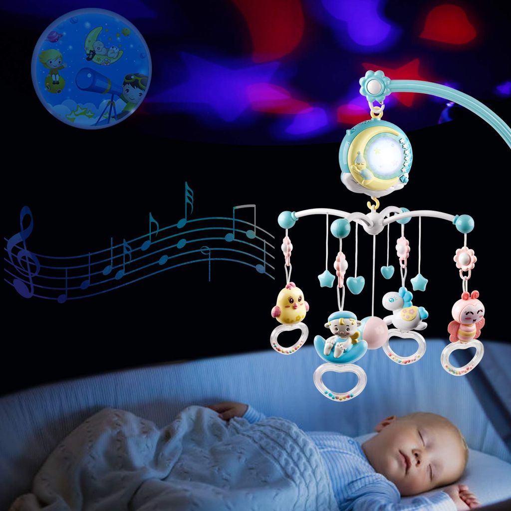 Baby Mobile für Kinderbett Krippe mit Licht und Musik 