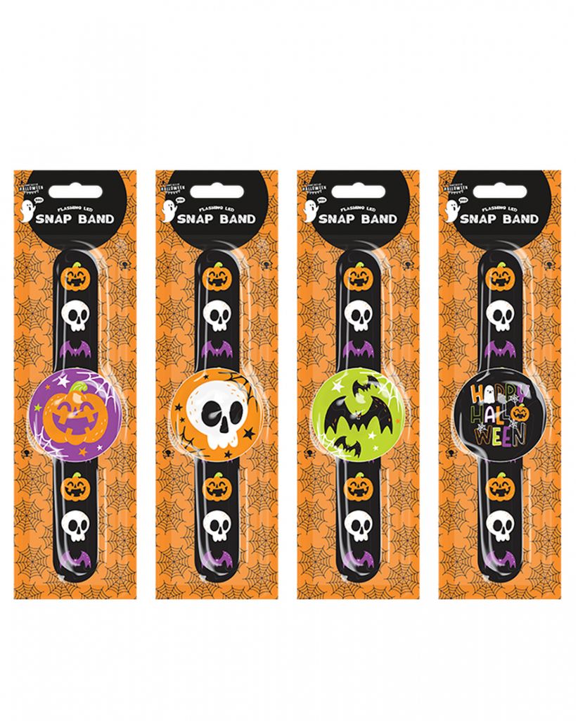 Blinkendes Halloween Flashing LED Snap Band 1 Stück