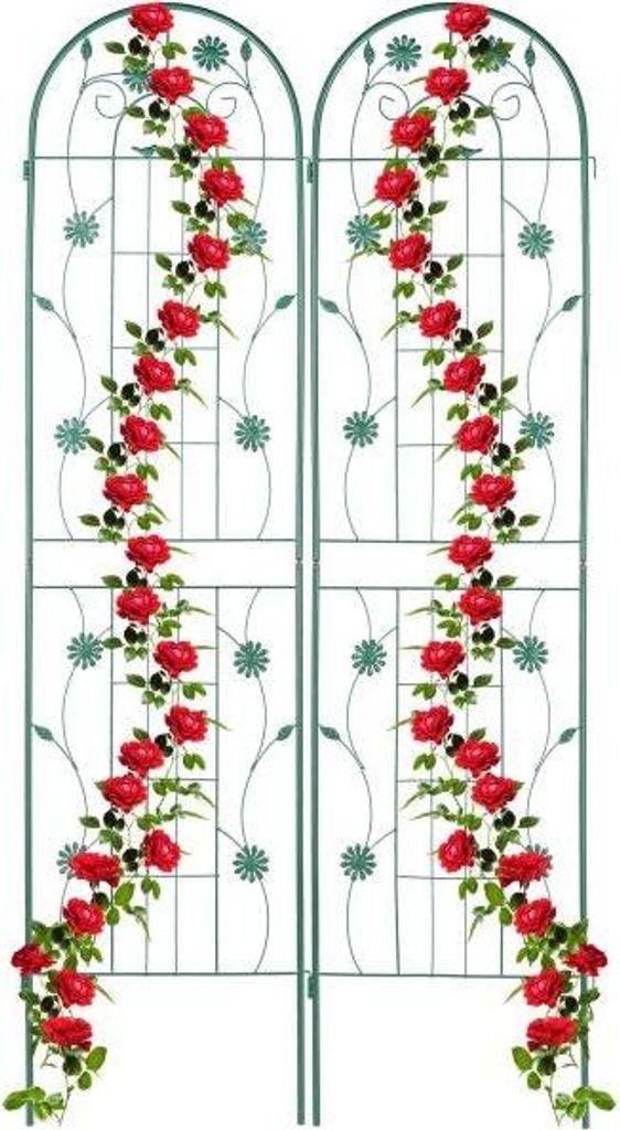 Rankgitter 200 cm 2er Set grün