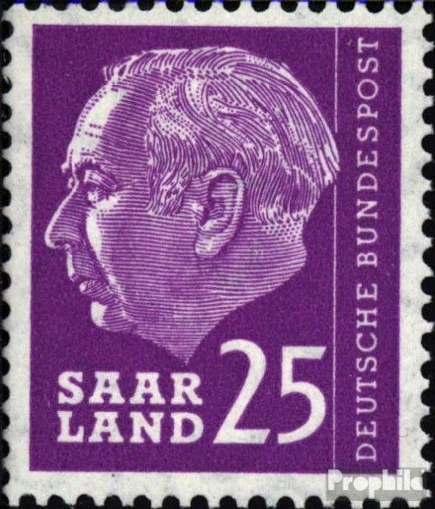 Briefmarken Saarland 1957 Mi 390 postfrisch Bundespräsident Heuss (I)