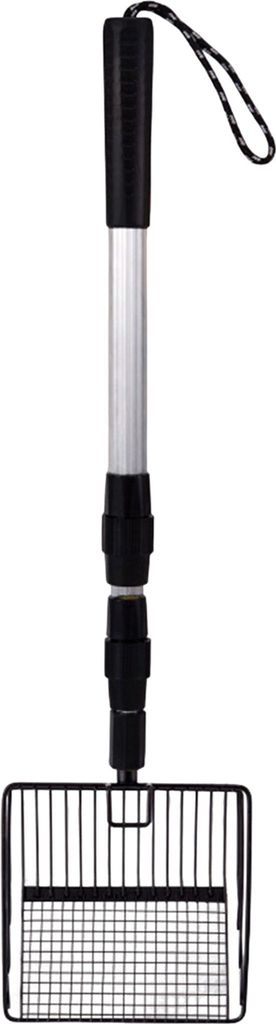 Katzenstreuschaufel aus Metall, ausziehbarer Katzenstreu-Siebschaufel mit langem Griff, große Haustierkotschaufel, tiefe Schaufel, Katzentoiletten...