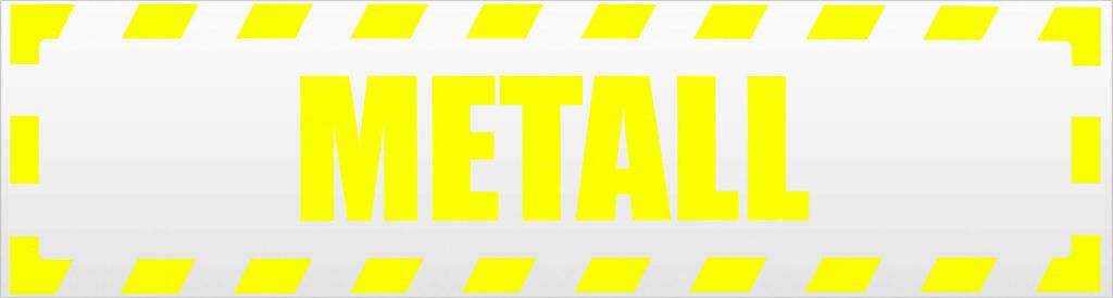 Kiwistar Metall gestreift Magnetschild Schild magnetisch - 45cm Neongelb - Magnetfolie für Auto PKW Kfz