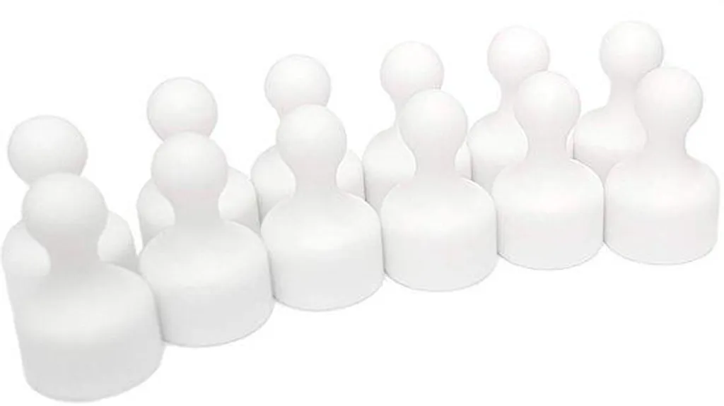Aimants Néodyme Puissants Ø 12 mm Lot de 12 Épingles Blanches Bureau
