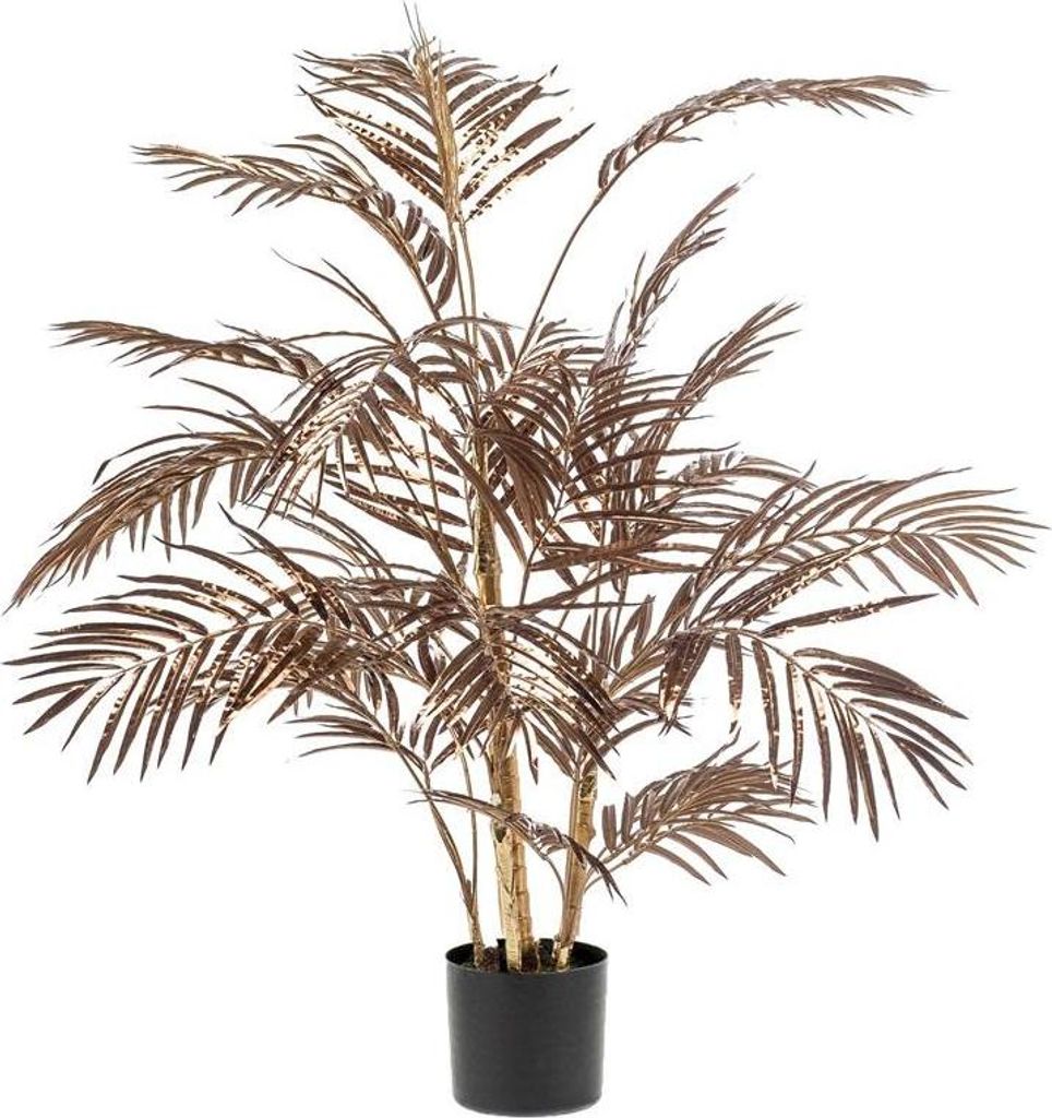 artplants.de Kunstpflanze Areca PARADISA, metallic-Bronze, 105cm - Künstliche Arecapalme