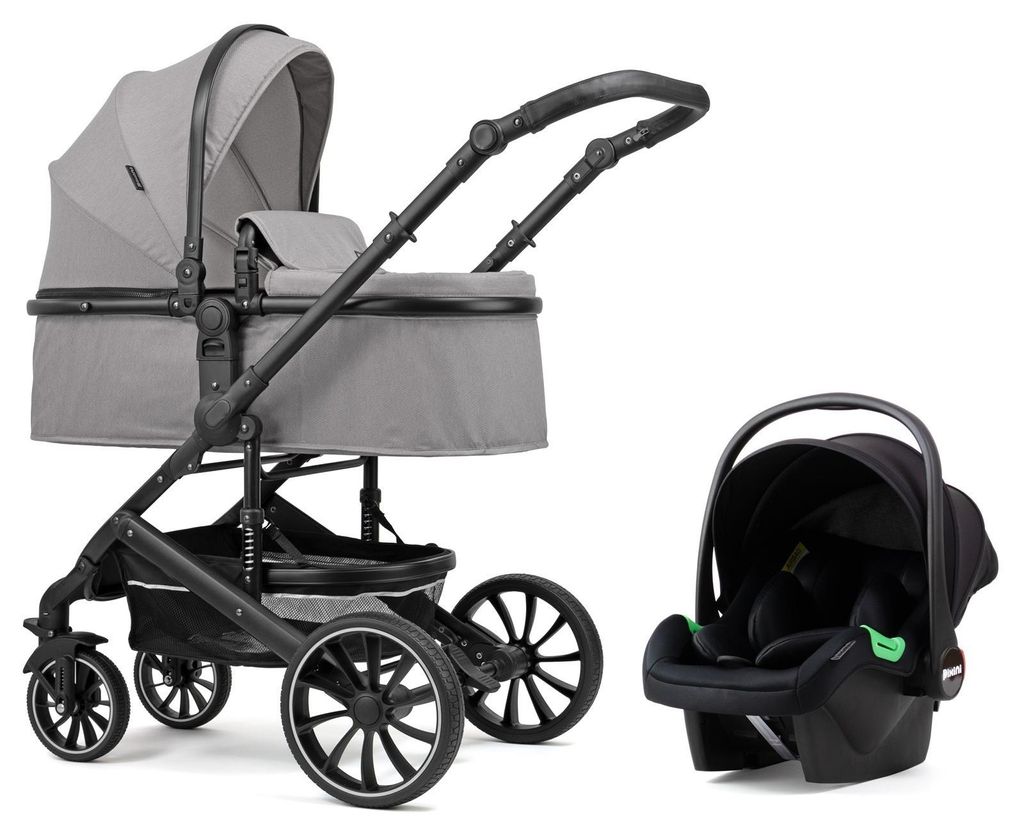 Pixini 3in1 Kinderwagen Set Kalani i-Size oxford grau Produktbild 
