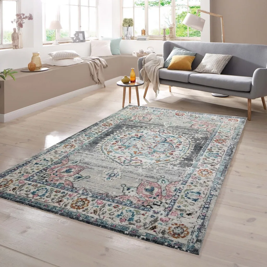 Tapis Outdoor Gris Bleu 240x340 cm Facile à Nettoyer et Ultra Robuste