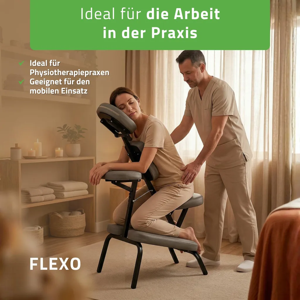 Fauteuil de massage HABYS Flexo gris pliable pour kinésithérapie mobile - 2