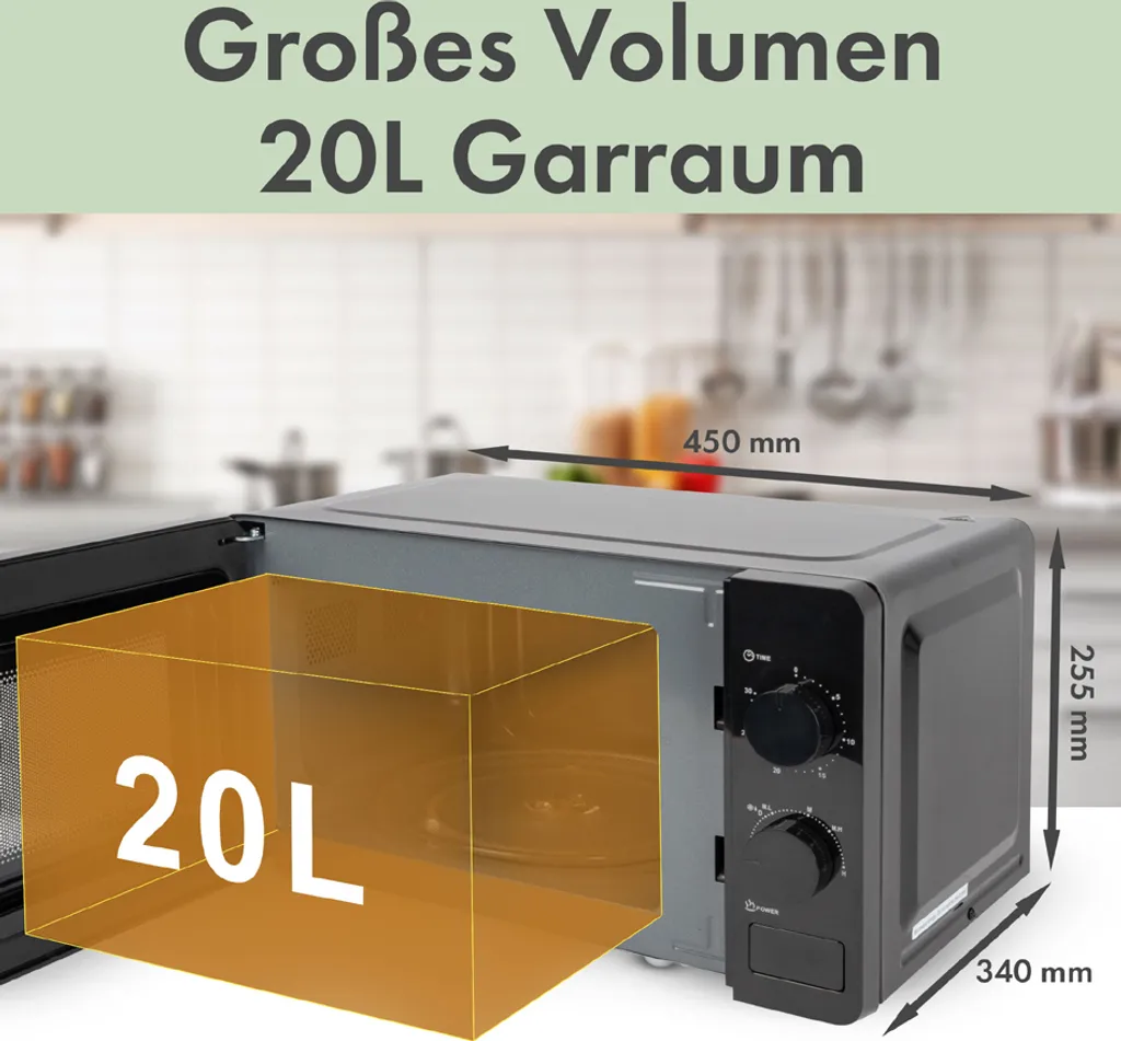 Micro-ondes Noir Clatronic MW 791 - 700W Haute Efficacité et Design - 12