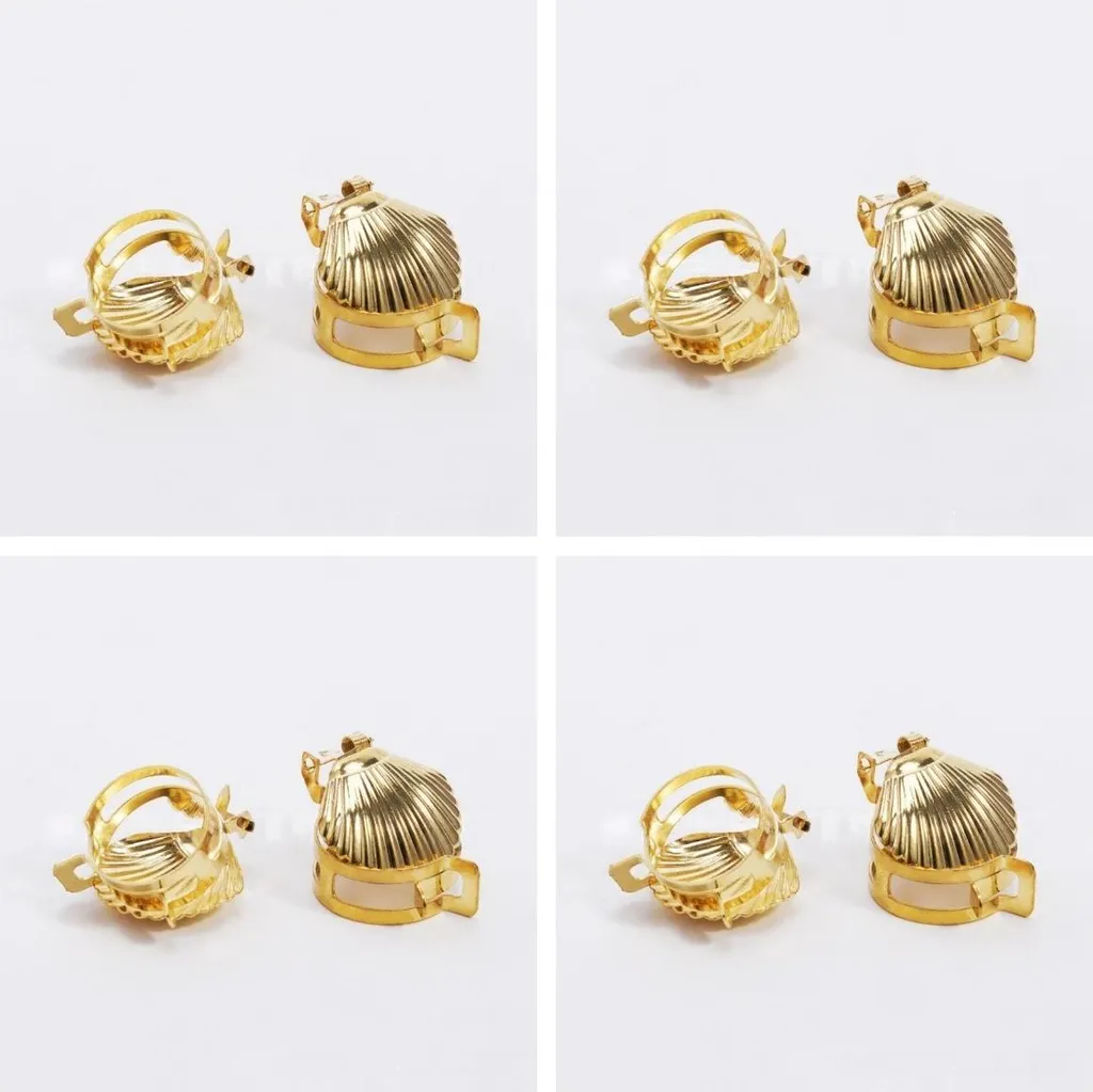 INF Spegni Candela Automatico Oro Conchiglia - Set 4 Pezzi Vintage