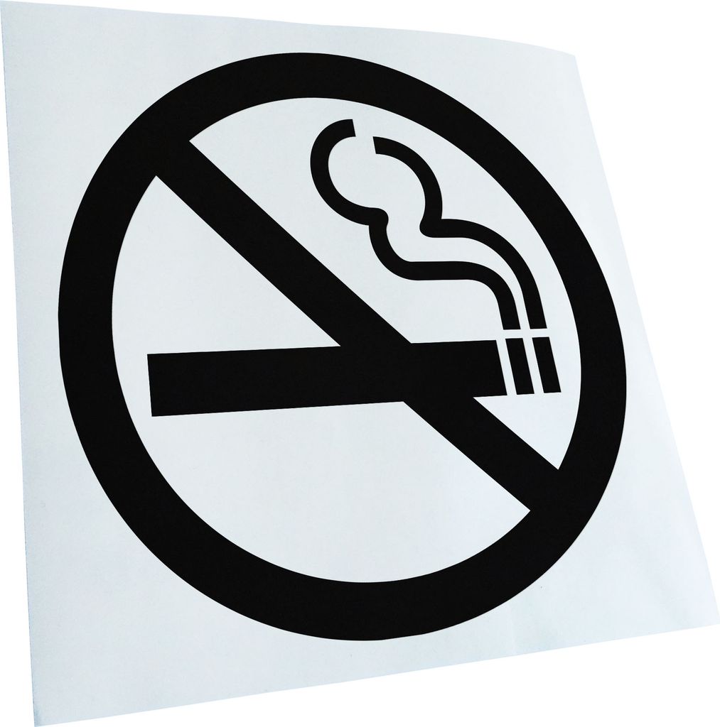 Kiwistar - Autoaufkleber - schwarz - 60 x 60 cm - Nichtraucher - Heckscheibenaufkleber - Aufkleber für Auto Kfz Fahrrad, LKW, Truck Mofa