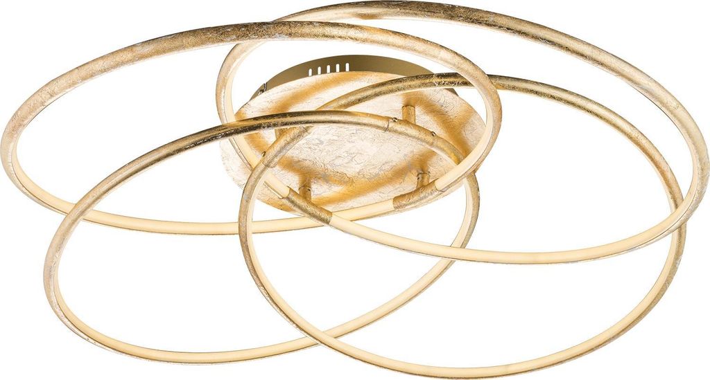 Globo Lighting Deckenleuchte Aluminium goldfarben, LED