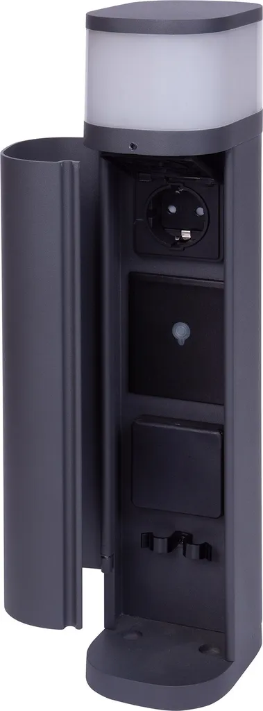Colonne de prise de courant jardin WiFi avec éclairage LED Novatool