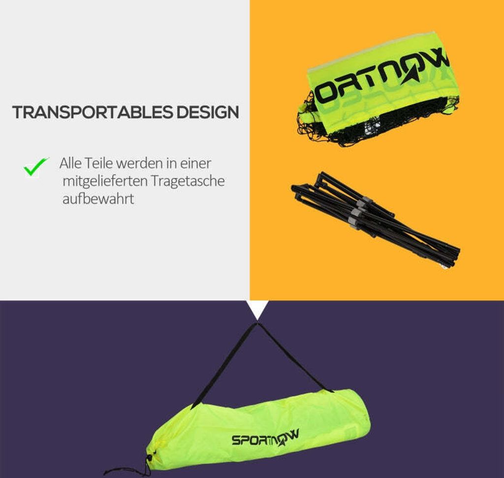 Rootz Tragbares Badmintonnetz Set - Volleyballnetz - Produktbild 5