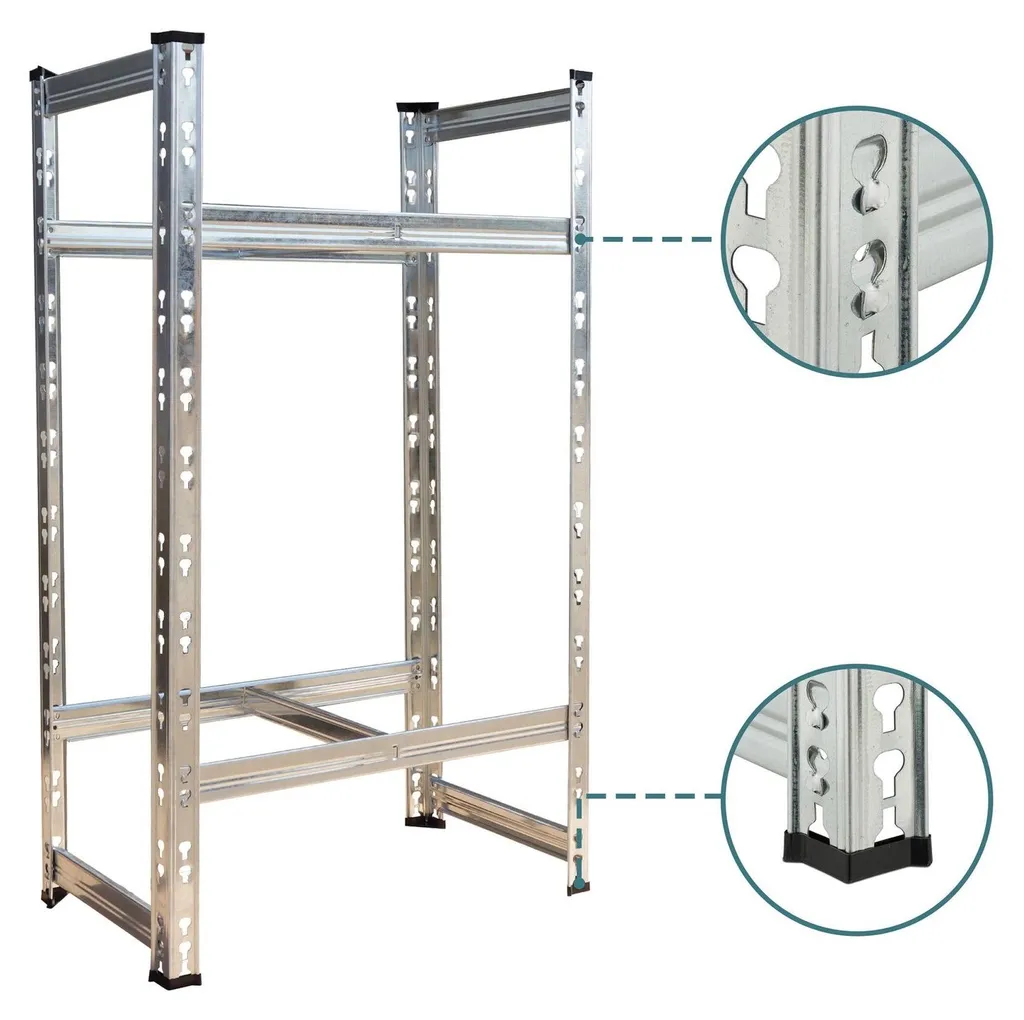 Support pour pneus hiver et été, cadre en acier modulable de garage