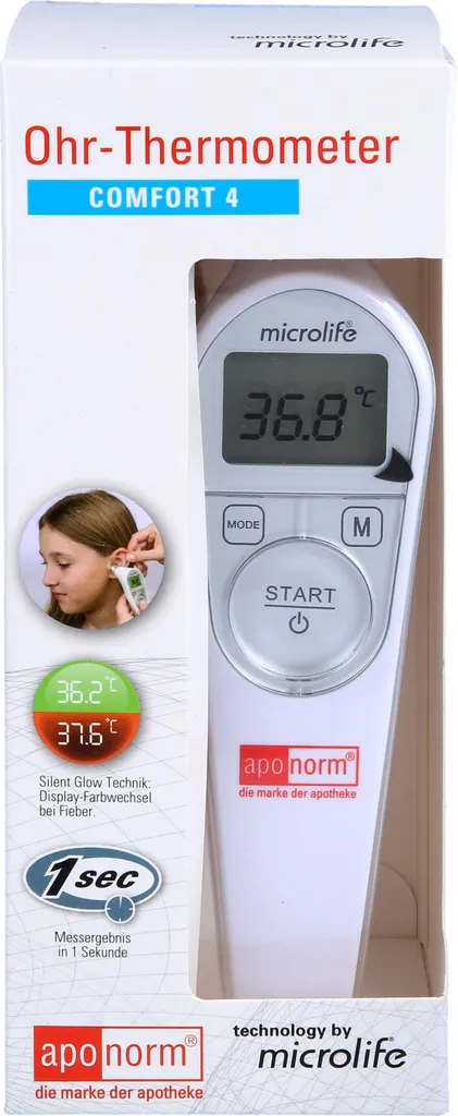 Termometro auricolare Aponorm Comfort 4, 1 pz. Termometro clinico