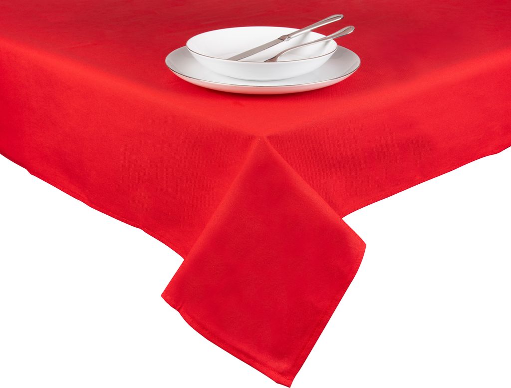 Excelsa Tischdecke Panama Color Baumwolle 140x240 cm Rot Produktbild 