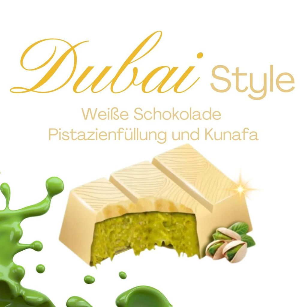 Dubai Style Weiße Schokolade - Pistazienfüllung & Kunafa Produktbild 