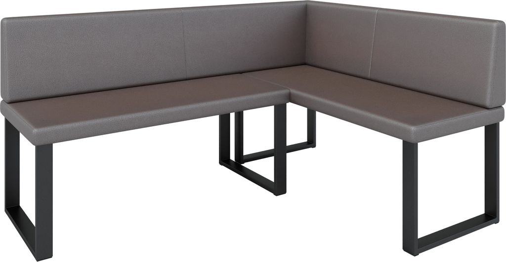 Eckbank AKIKO METAL Corner Bench 196x142 rechts - Eckbankgruppe f r Ihrem Esszimmer, K che modern, Sitzecke, Essecke. Perfekt f r K che, B ro und R...
