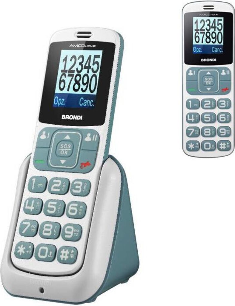 Brondi Amico Home 4,5 cm (1,77") Silbernes Telefon für Produktbild 