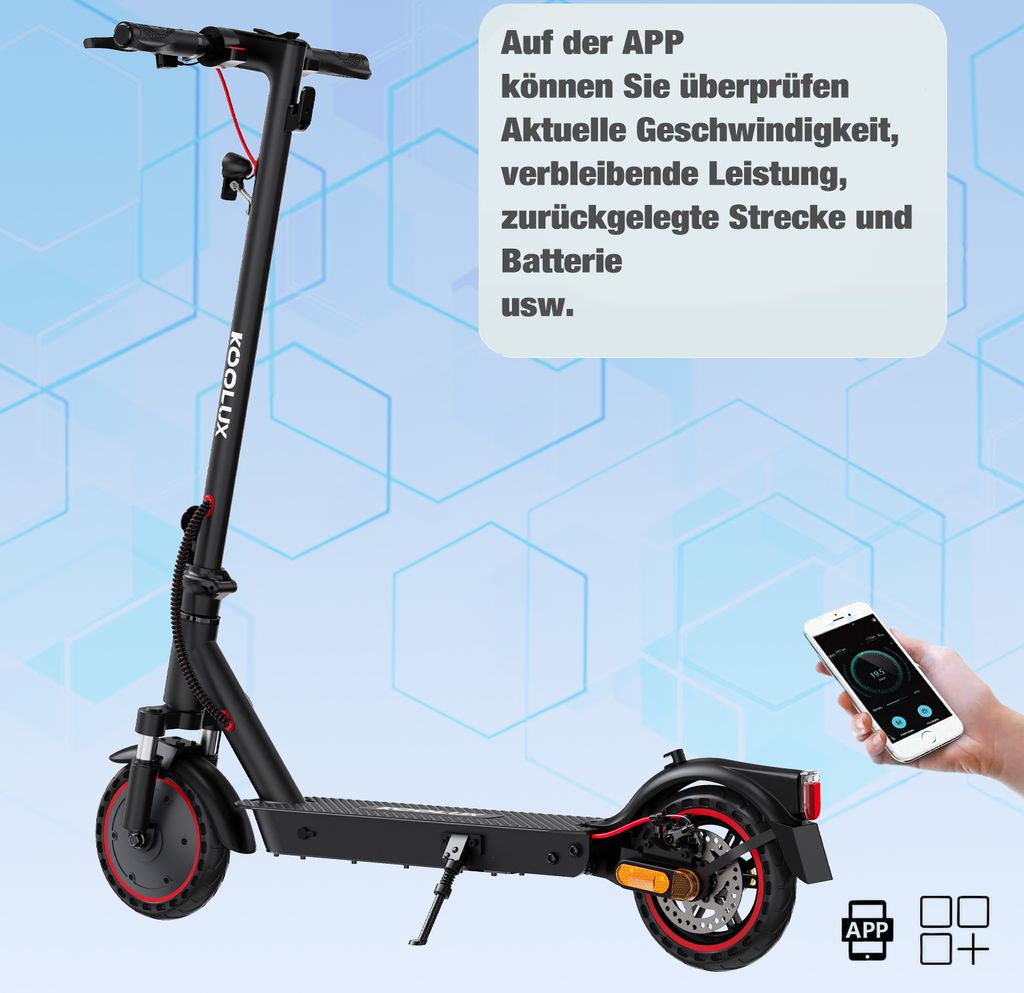 8.5" E-Scooter mit Straßenzulassung Elektroscooter APP Produktbild 4
